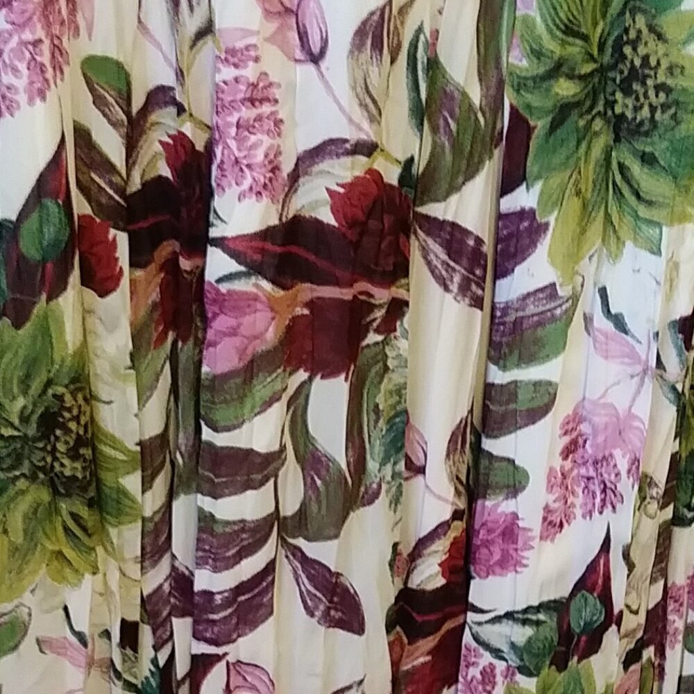 ๐ Vasna Boho Dress 2X โ Pink & Burgundy Floral Chiffon Skirt - Plus Size - Picture 11 of 13